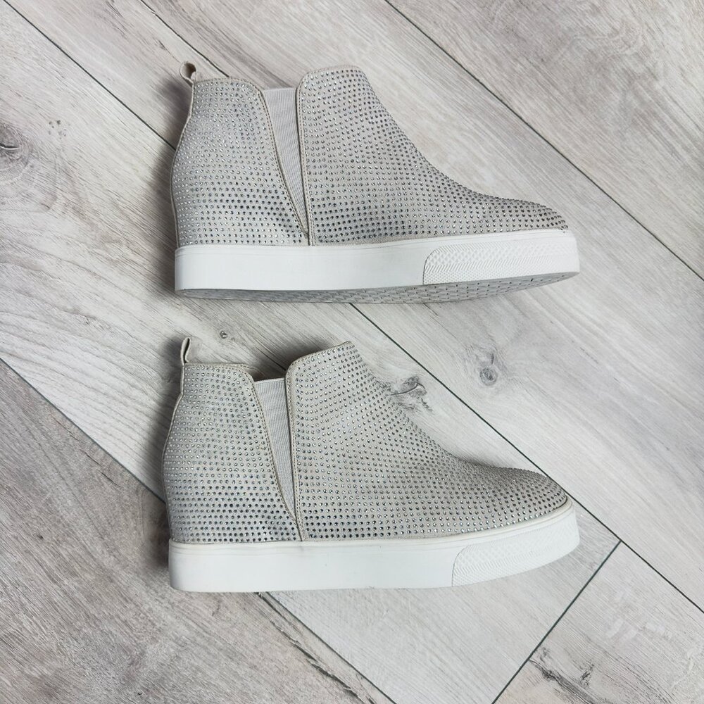 Just Fab Deena Shimmer Wedge Sneakers